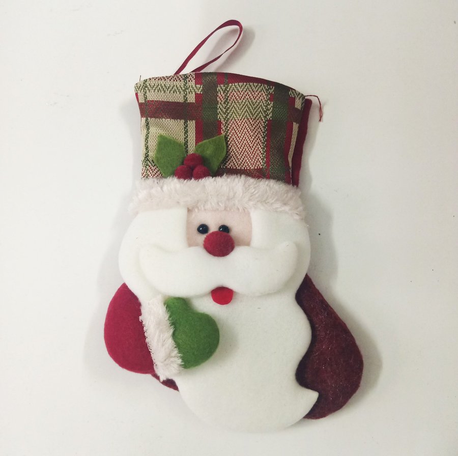 Tất nhung ông già tuyết họa tiết giáng sinh cỡ lớn