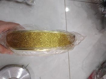 Combo 10 mét ruy băng kim tuyến vàng