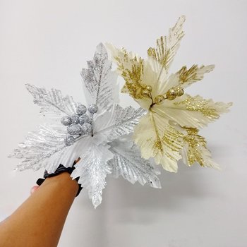 Hoa Tầm Gửi Trang Trí Noel màu vàng