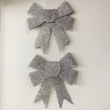 Bộ 2 nơ kim tuyến trang trí noel