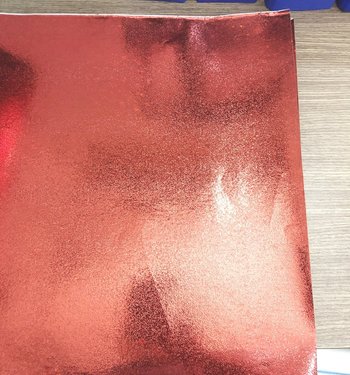 Set 5 Giấy gói quà kim tuyến bóng màu Đỏ