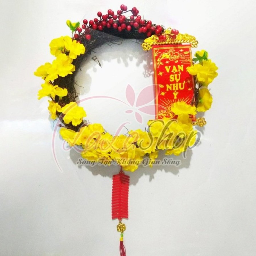 Vòng hoa trang trí ngày tết size 30cm
