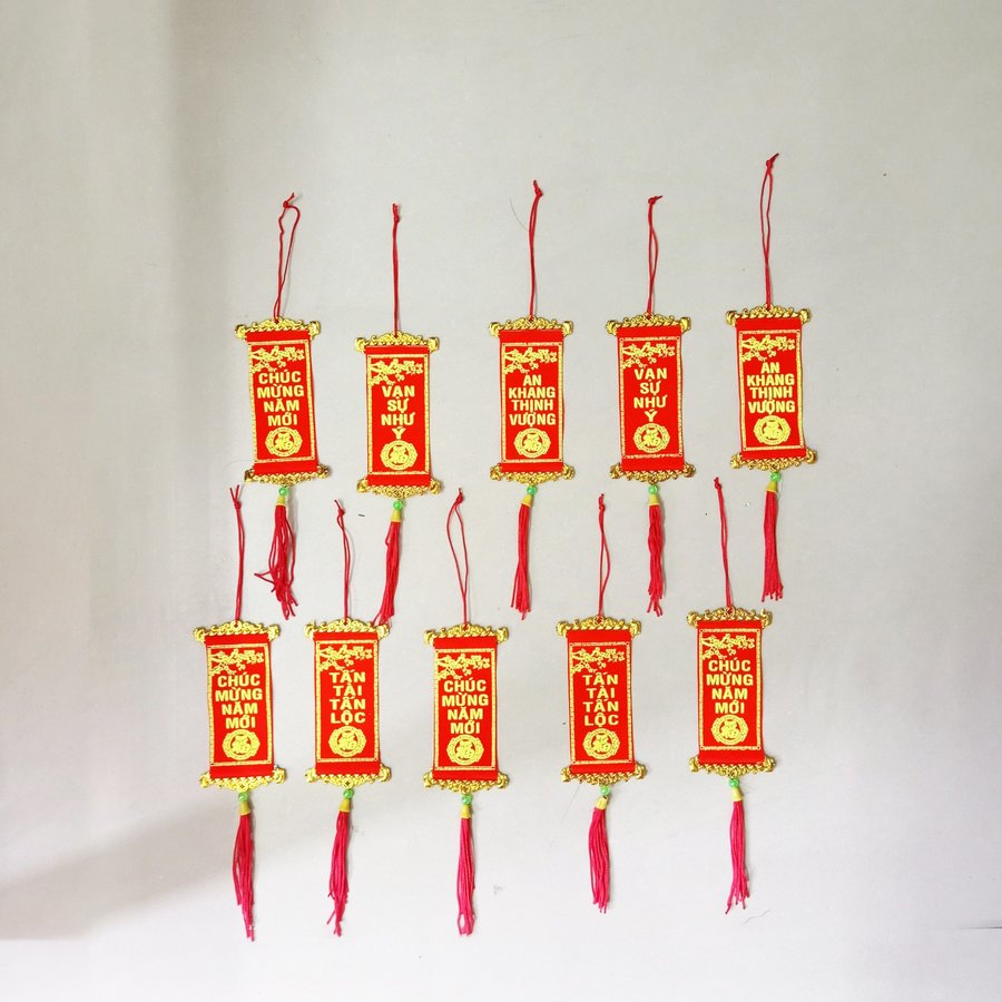 Bộ 10 dây liễn treo mừng năm mới trang trí tết