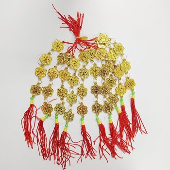 Bộ 10 dây lộc treo hình hoa mai vàng trang trí tết