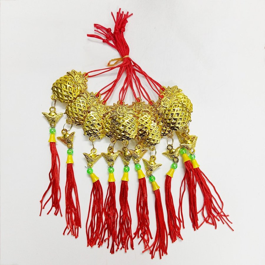 Bộ 10 dây lộc treo trái thơm vàng trang trí tết 15