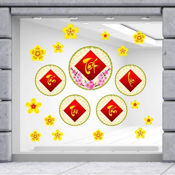 Decal mẹt tết tấn tài tấn lộc trang trí tết