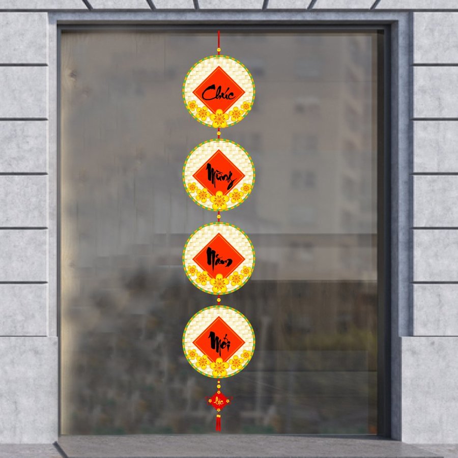 Decal mẹt tết chúc mừng năm mới trang trí tết