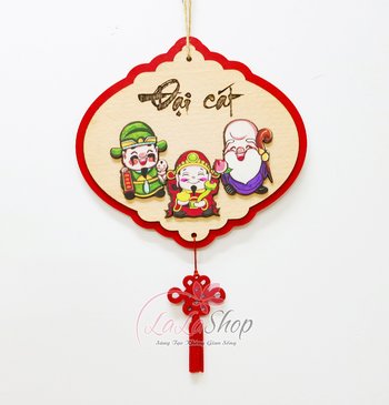 Lộc treo tết Bảng gỗ đại cát trang trí tết