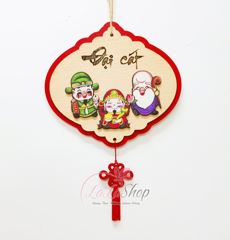 Lộc treo tết Bảng gỗ đại cát trang trí tết