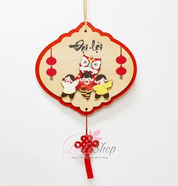 Lộc treo tết Bảng gỗ đại lợi trang trí tết