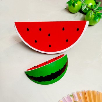 Miếng Dưa Hấu Đỏ Sọc Trang Trí Tết