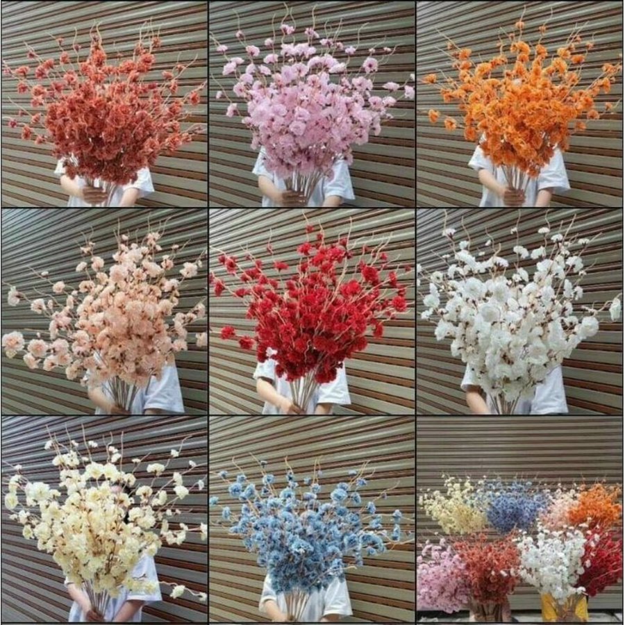 Cành đào râu trang trí cao 100cm