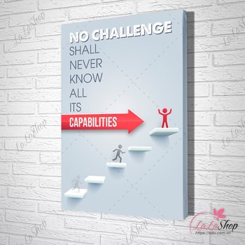 Tranh slogan văn phòng no challenge