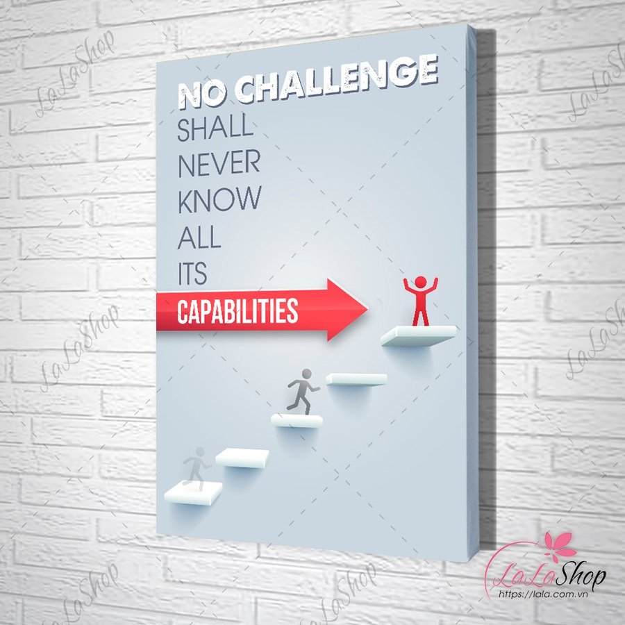 Tranh slogan văn phòng no challenge