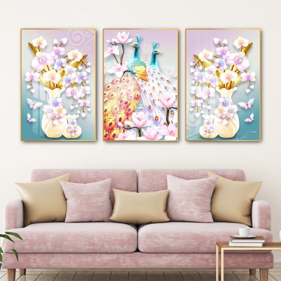 Tranh Treo Tường Chim Công Khoe Sắc
