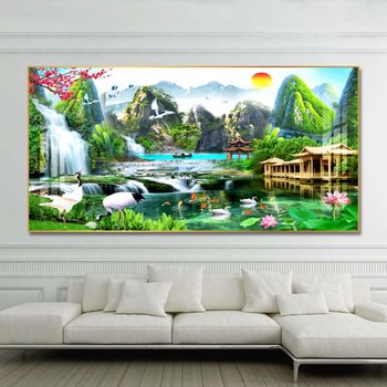 Tranh sơn thuỷ Nhật Xuất Thiên Sơn