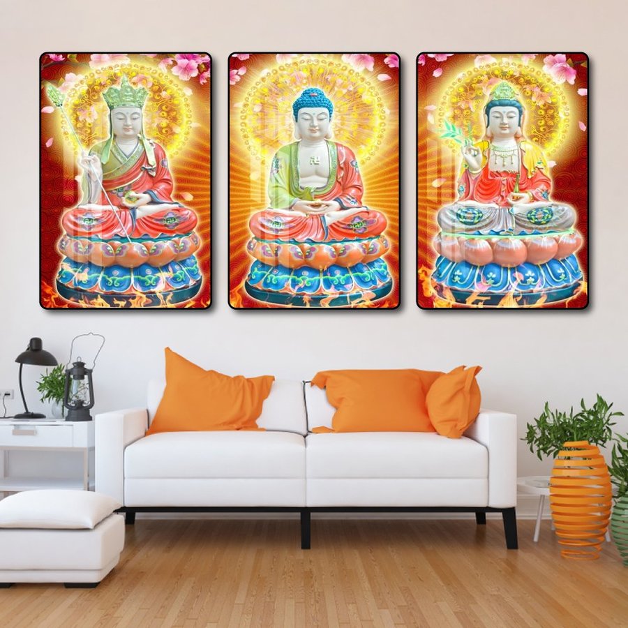 Tranh treo tường tam thế phật 06