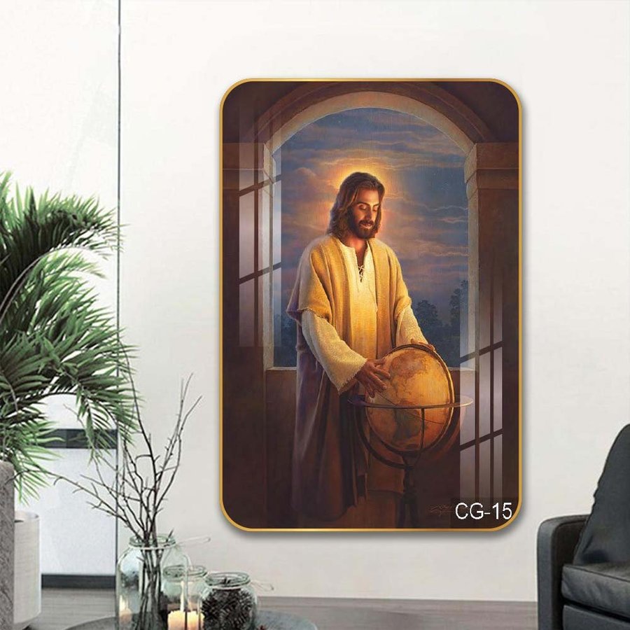 Tranh Treo Tường Chúa Giêsu Bên Quả Cầu