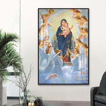 Tranh Treo Tường Đức Mẹ Maria Và  Thiên Thần