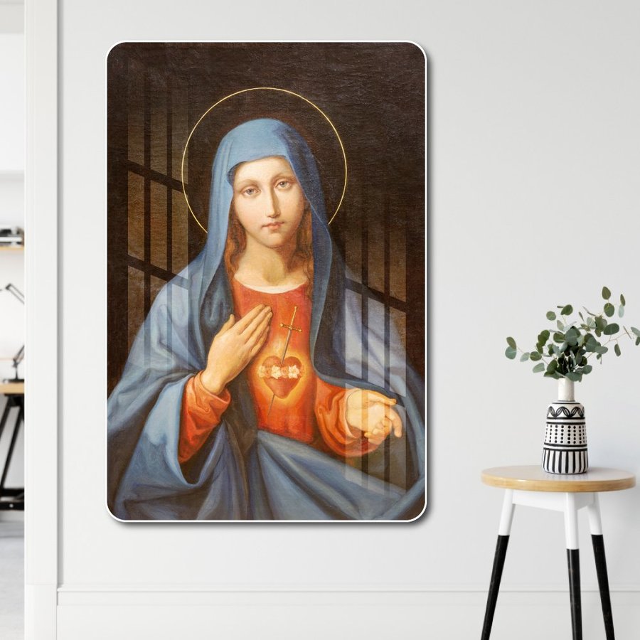 Tranh Treo Tường miêu tả hình ảnh Trái Tim Mẹ Maria