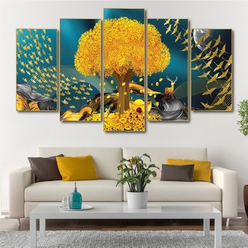 Tranh treo tường cây đồng tiền vàng 5