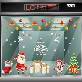 Combo Decal Trang Trí Noel We Wish You A Merry Christmas