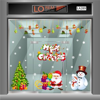 Combo Decal Trang Trí Noel Merry Christmas Và Ông Già Noel