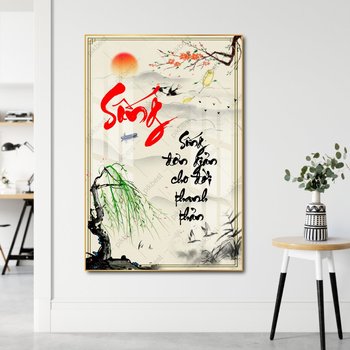 Tranh thư pháp chữ Sống 6