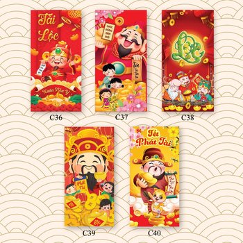 Combo 10 Bao Lì Xì Tết Tấn Tài Tấn Lộc