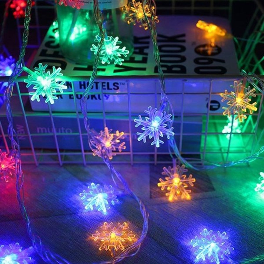 Dây Đèn Led 5m Trang Trí Hình Bông Tuyết Nhiều Màu Mẫu 2