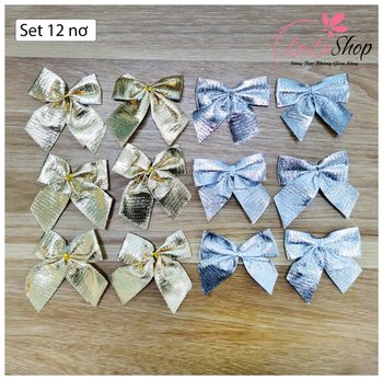Set 12 Nơ Trang Trí Cây Thông Giáng Sinh