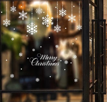 Decal dây treo bông tuyết Noel 3