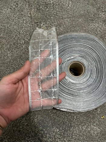 Cuộn Ruy Băng Lưới 10 Mét Màu Trắng Caro Trang Trí Noel