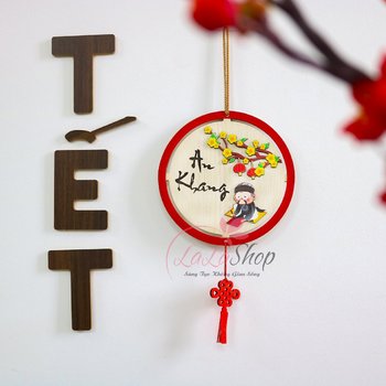 Lộc Treo Tết Chữ An Khang Gỗ Treo Cửa Ngày Tết Cao Cấp