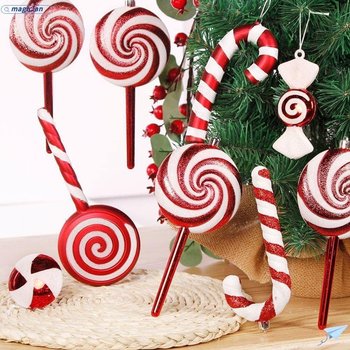 Set kẹo đỏ dọc trang trí noel cao cấp