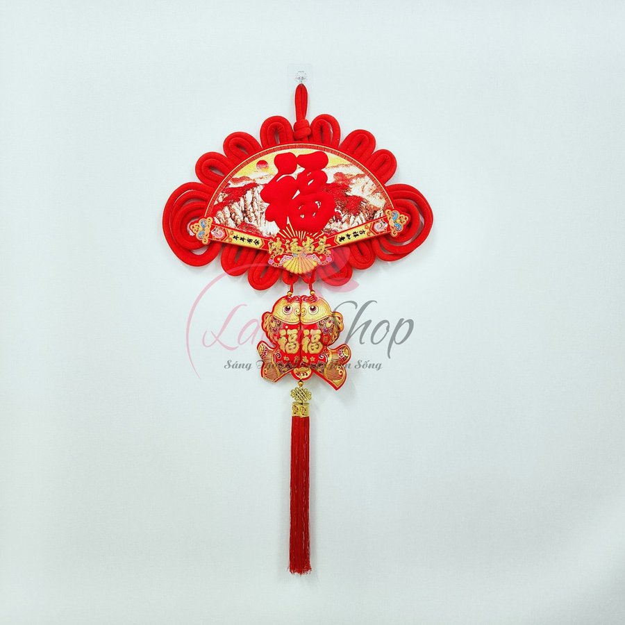Liễn chữ phúc nhung đỏ lớn 1m1 trang trí ngày tết