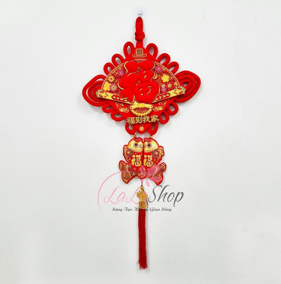 Liễn chữ phúc nhung đỏ trang trí ngày tết mẫu 4