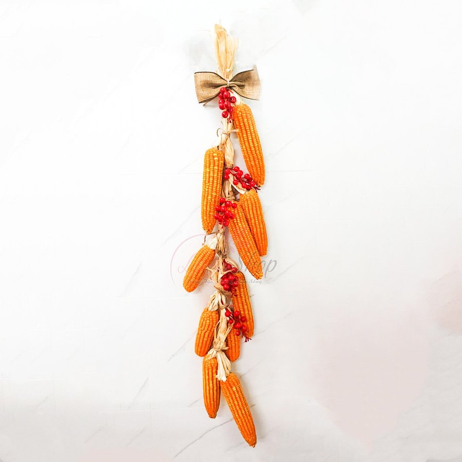 Dây 10 bắp ngô vàng trang trí Tết