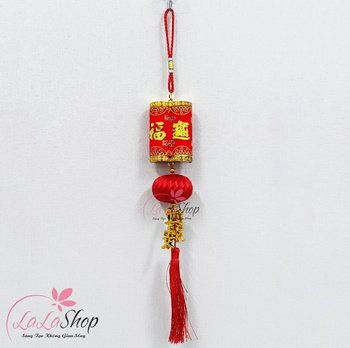 Dây lộc treo pháo lồng đèn chữ phúc may mắn trang trí tết