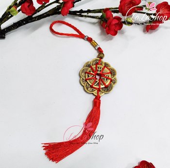 Dây treo đồng tiền may mắn trang trí tết