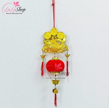 Dây lộc treo cá chép đồng tiền vàng lồng đèn đỏ may mắn trang trí tết