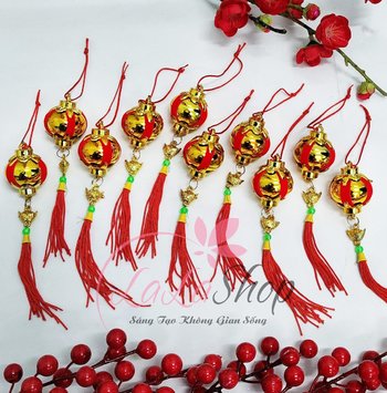Combo 10 dây treo trái lộc vàng may mắn trang trí tết