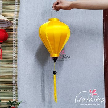 Đèn lồng Hội An trang trí mẫu 2 - Vàng dài
