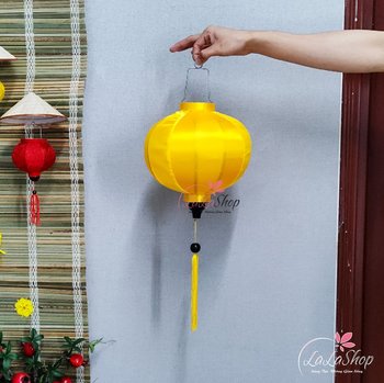 Lồng Đèn Hội An Trang Trí Tết Mẫu 2 - (Loại Tròn Vàng)