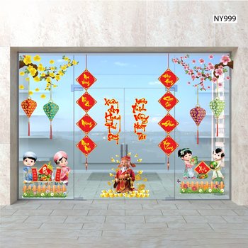 Combo Decal Trang Trí Tết Xuân An Khang Phú Quý