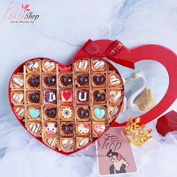 Hộp Socola tình nhân 33 viên quà tặng 14/2 ngọt ngào - Hộp lớn S592