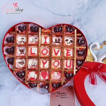 Hộp Socola tình nhân 33 viên quà tặng 14/2 ngọt ngào - Hộp lớn S603