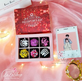 Hộp 6 viên socola Truffle ngọt ngào mẫu 2