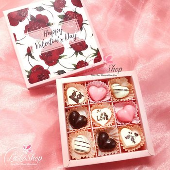 Hộp Socola 9 viên quà tặng Valentine ấm áp