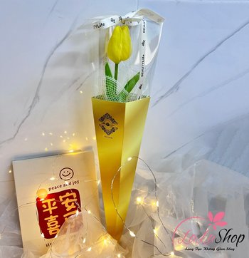 Hoa Tulip cao su 1 bông quà tặng cao cấp